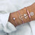 ZORCVENS 5Pcs/lot Bohemian Map Charm Bracelets Set Bangles For Women Multilayer Crystal Beads Heart Bracelet Gift