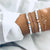 ZORCVENS 5Pcs/lot Bohemian Map Charm Bracelets Set Bangles For Women Multilayer Crystal Beads Heart Bracelet Gift