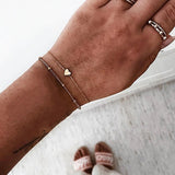 ZORCVENS 5Pcs/lot Bohemian Map Charm Bracelets Set Bangles For Women Multilayer Crystal Beads Heart Bracelet Gift