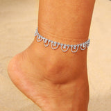 Bohemia Alloy Multi-layers Gold Silver Beads Sequins 3 Pieces Set Bracelet For Women Jewelry Foot Chain Anklets Accessories Gift